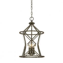 12 in. 3-Light Antique Silver Pendant by Millennium Lighting