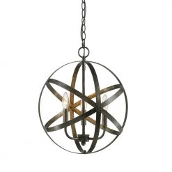 16 in. 3-Light Antique Silver Outdoor Pendant by Millennium Lighting
