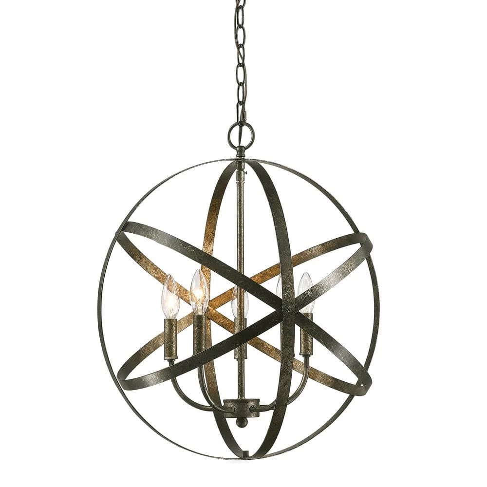 20 in. 5-Light Antique Silver Outdoor Pendant by Millennium Lighting 1 20 in. 5-Light Antique Silver Outdoor Pendant by Millennium Lighting