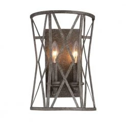 2-Light Antique Silver Mini Pendant by Millennium Lighting