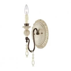 Antique White/Bronze with Clear Candelabra Sconce by Millennium Lighting