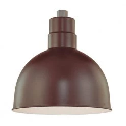 R Series 1-Light 12 in. W Architectural Bronze Outdoor Bowl Shade Pendant by Millennium Lighting
