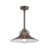 R Series 1-Light 20 in. Architectural Bronze Railroad Shade by Millennium Lighting