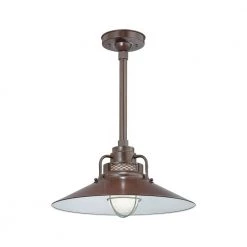 R Series 1-Light 20 in. Architectural Bronze Railroad Shade by Millennium Lighting