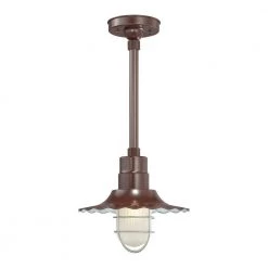 12 in. 1-Light Architectural Bronze Radial Wave Shade by Millennium Lighting