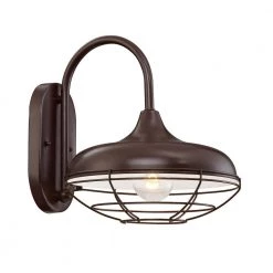 1-Light 10 in. Architectural Bronze Outdoor Sconce by Millennium Lighting