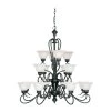 16-Lights 39.5 in. Black Chandelier by Millennium Lighting
