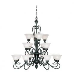 16-Lights 39.5 in. Black Chandelier by Millennium Lighting
