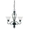 3-Lights 23 in. Black Chandelier by Millennium Lighting