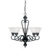 5-Lights 25.5 in. Black Chandelier by Millennium Lighting