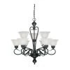 9-Lights 29 in. Black Chandelier by Millennium Lighting