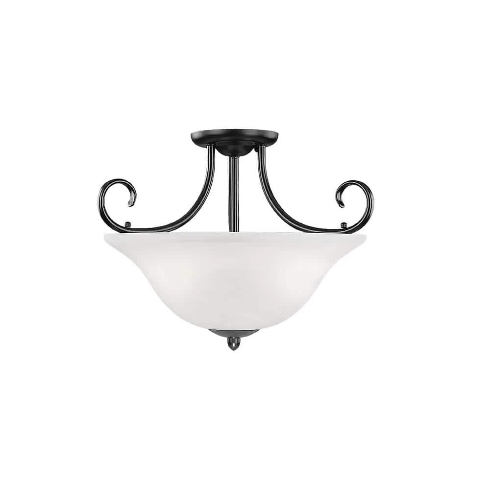 18 in. 3-Light Black Semi-Flush by Millennium Lighting 1 18 in. 3-Light Black Semi-Flush by Millennium Lighting
