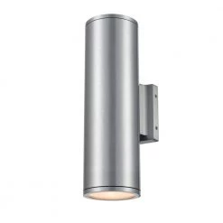 4.5 in. 2-Light Brushed Aluminum Outdoor Wall Sconce by Millennium Lighting