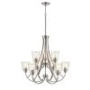 9-Lights 29.25 in. Brushed Nickel Chandelier by Millennium Lighting