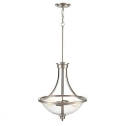 2-Lights 17 in. Brushed Nickel Chandelier by Millennium Lighting