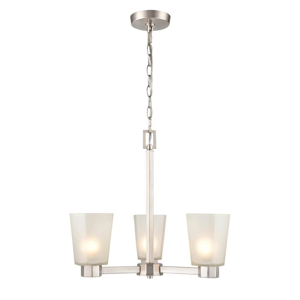 Coley 3-Light 18.875 in. Brushed Nickel Hardwired Chandelier (1-Pack) by Millennium Lighting 2 Coley 3-Light 18.875 in. Brushed Nickel Hardwired Chandelier (1-Pack) by Millennium Lighting - Image 2