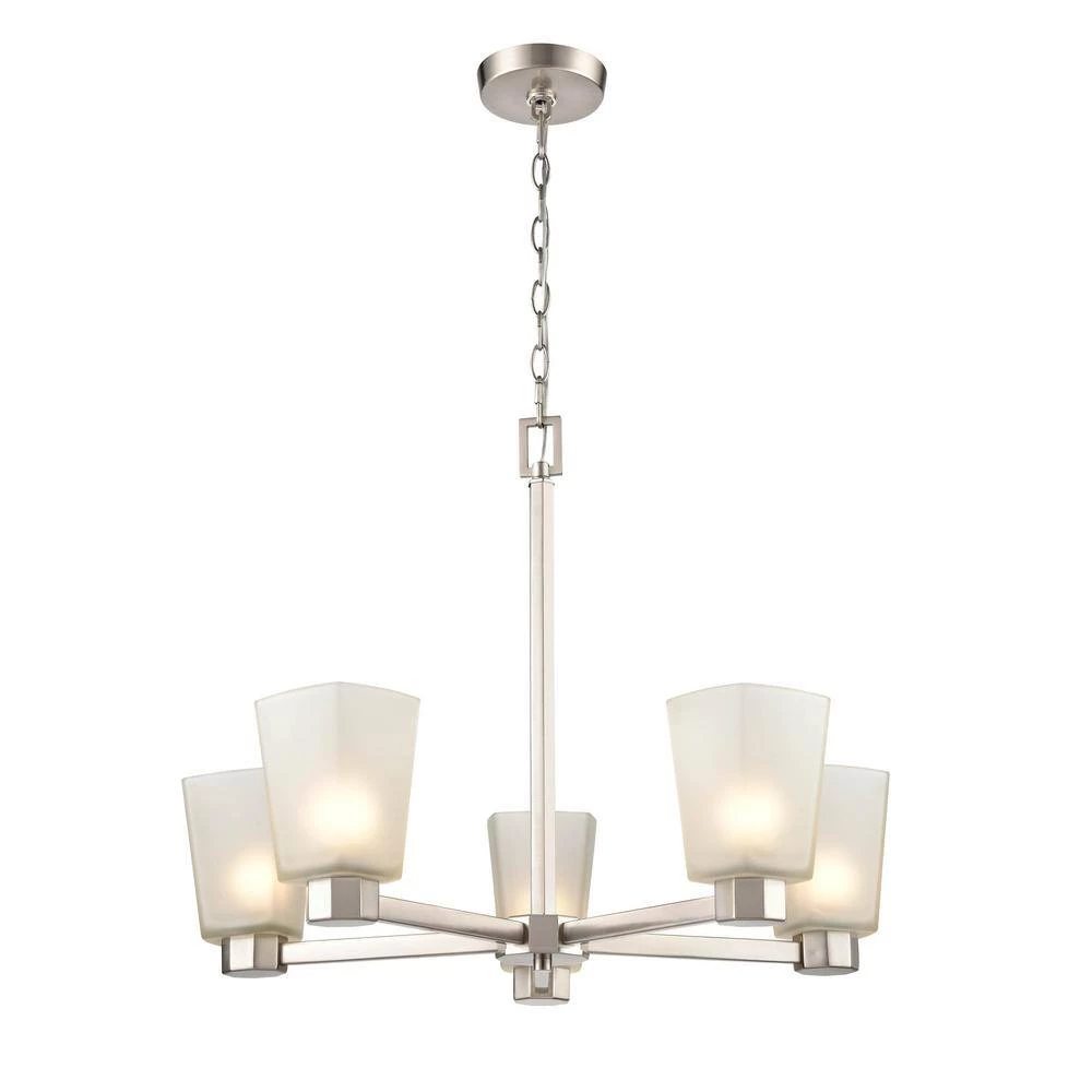 Coley 5-Light 25 in. Brushed Nickel Hardwired Chandelier (1-Pack) by Millennium Lighting 3 Coley 5-Light 25 in. Brushed Nickel Hardwired Chandelier (1-Pack) by Millennium Lighting - Image 3