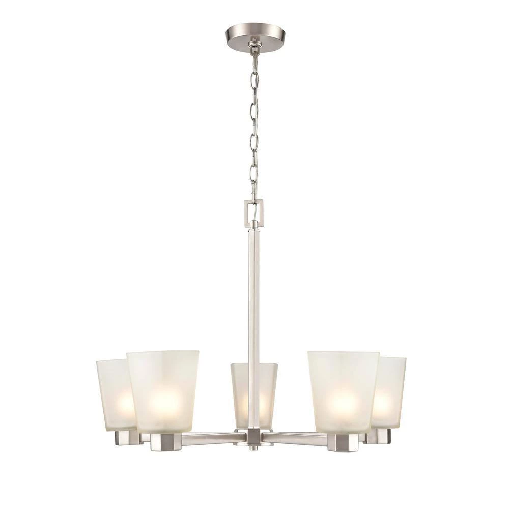 Coley 5-Light 25 in. Brushed Nickel Hardwired Chandelier (1-Pack) by Millennium Lighting 2 Coley 5-Light 25 in. Brushed Nickel Hardwired Chandelier (1-Pack) by Millennium Lighting - Image 2
