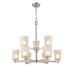 Coley 9-Light 27.5 in. Brushed Nickel Hardwired Chandelier (1-Pack) by Millennium Lighting 6 Coley 9-Light 27.5 in. Brushed Nickel Hardwired Chandelier (1-Pack) by Millennium Lighting -Millennium Lighting Shop brushed nickel millennium lighting chandeliers 4269 bn 4f 1000