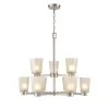 Coley 9-Light 27.5 in. Brushed Nickel Hardwired Chandelier (1-Pack) by Millennium Lighting