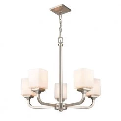 Eddison 5-Light 22 in. Brushed Nickel Hardwired Chandelier (1-Pack) by Millennium Lighting -Millennium Lighting Shop brushed nickel millennium lighting chandeliers 4325 bn 4f 1000