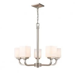 Eddison 5-Light 22 in. Brushed Nickel Hardwired Chandelier (1-Pack) by Millennium Lighting