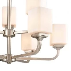 Eddison 9-Light 27.75 in. Brushed Nickel Hardwired Chandelier (1-Pack) by Millennium Lighting -Millennium Lighting Shop brushed nickel millennium lighting chandeliers 4329 bn 1f 1000