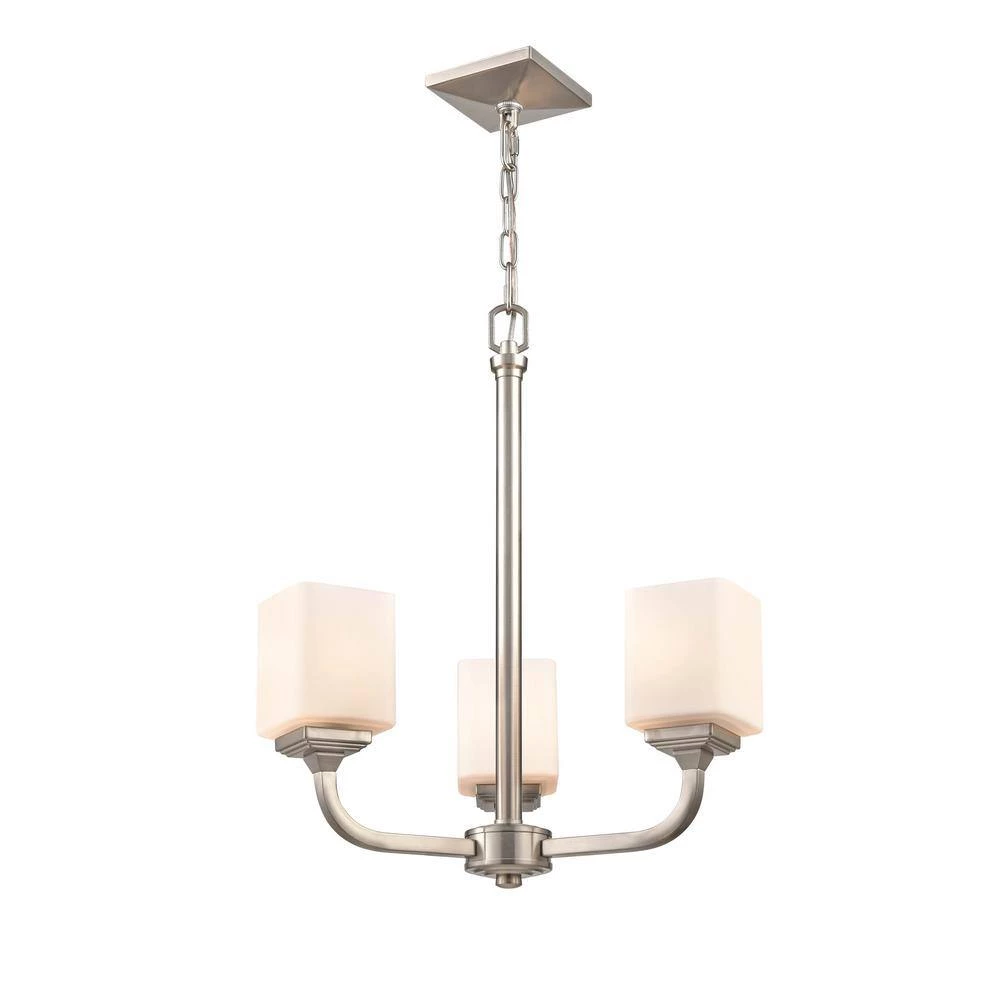 Eddison 3-Light 18.7 in. Brushed Nickel Hardwired Chandelier (1-Pack) by Millennium Lighting 3 Eddison 3-Light 18.7 in. Brushed Nickel Hardwired Chandelier (1-Pack) by Millennium Lighting - Image 3