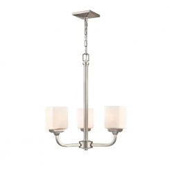 Eddison 3-Light 18.7 in. Brushed Nickel Hardwired Chandelier (1-Pack) by Millennium Lighting