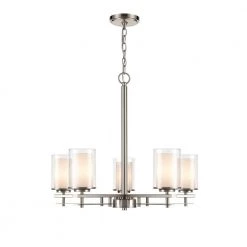 26 in. 5-Light Brushed Nickel Chandelier by Millennium Lighting