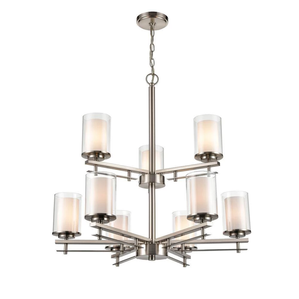 29 in. 9-Light Brushed Nickel Chandelier by Millennium Lighting 2 29 in. 9-Light Brushed Nickel Chandelier by Millennium Lighting - Image 2