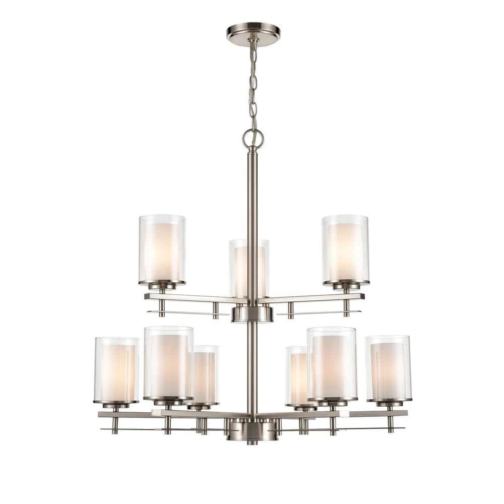 29 in. 9-Light Brushed Nickel Chandelier by Millennium Lighting 1 29 in. 9-Light Brushed Nickel Chandelier by Millennium Lighting