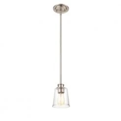 1-Light 5 in. Brushed Nickel Mini Pendant by Millennium Lighting