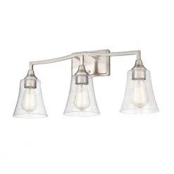 Caily 24 in. 3-Light Brushed Nickel Vanity Light with Clear Glass Shade by Millennium Lighting -Millennium Lighting Shop brushed nickel millennium lighting vanity lighting 2103 bn 4f 1000