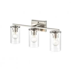 Verlana 22 in. 3-Light Brushed Nickel Vanity Light with Clear Glass Shade by Millennium Lighting -Millennium Lighting Shop brushed nickel millennium lighting vanity lighting 2703 bn 4f 1000