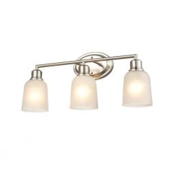 Amberle 22 in. 3-Light Brushed Nickel Vanity Light with Frosted White Glass Shade by Millennium Lighting -Millennium Lighting Shop brushed nickel millennium lighting vanity lighting 2803 bn 4f 1000