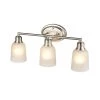 Amberle 22 in. 3-Light Brushed Nickel Vanity Light with Frosted White Glass Shade by Millennium Lighting