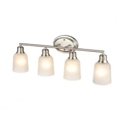 Amberle 28 in. 4-Light Brushed Nickel Vanity Light with Frosted White Glass Shade by Millennium Lighting 8 Amberle 28 in. 4-Light Brushed Nickel Vanity Light with Frosted White Glass Shade by Millennium Lighting -Millennium Lighting Shop brushed nickel millennium lighting vanity lighting 2804 bn 1f 1000