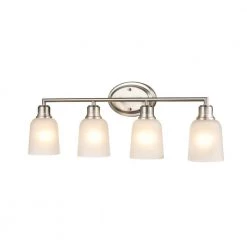 Amberle 28 in. 4-Light Brushed Nickel Vanity Light with Frosted White Glass Shade by Millennium Lighting 9 Amberle 28 in. 4-Light Brushed Nickel Vanity Light with Frosted White Glass Shade by Millennium Lighting -Millennium Lighting Shop brushed nickel millennium lighting vanity lighting 2804 bn 44 1000