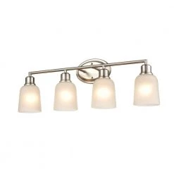 Amberle 28 in. 4-Light Brushed Nickel Vanity Light with Frosted White Glass Shade by Millennium Lighting 7 Amberle 28 in. 4-Light Brushed Nickel Vanity Light with Frosted White Glass Shade by Millennium Lighting -Millennium Lighting Shop brushed nickel millennium lighting vanity lighting 2804 bn 4f 1000
