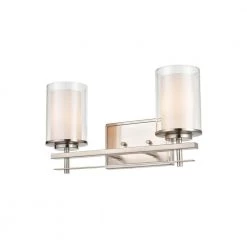 16 in. 2-Light Brushed Nickel Vanity Light by Millennium Lighting