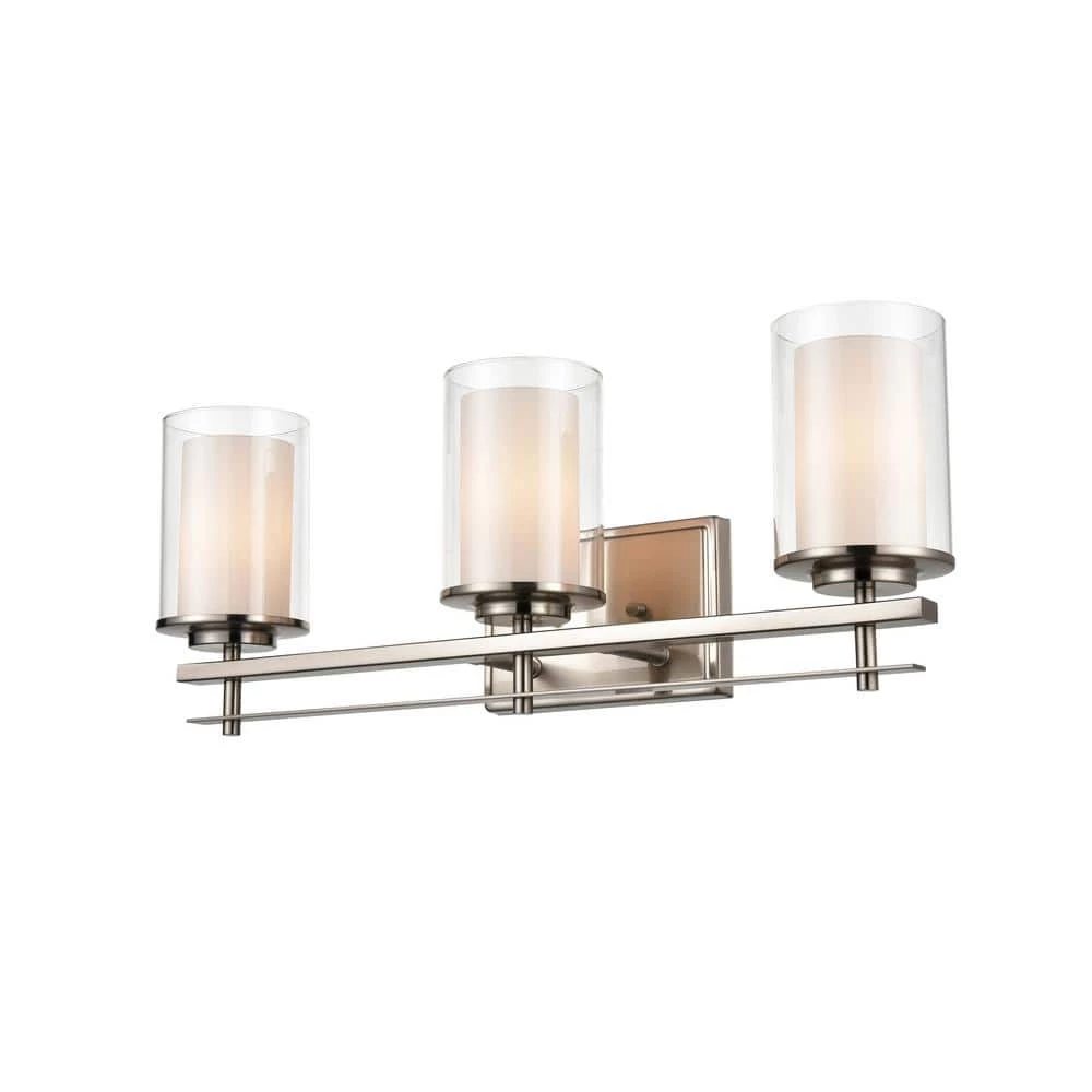 23 in. 3-Light Brushed Nickel Vanity Light by Millennium Lighting 1 23 in. 3-Light Brushed Nickel Vanity Light by Millennium Lighting