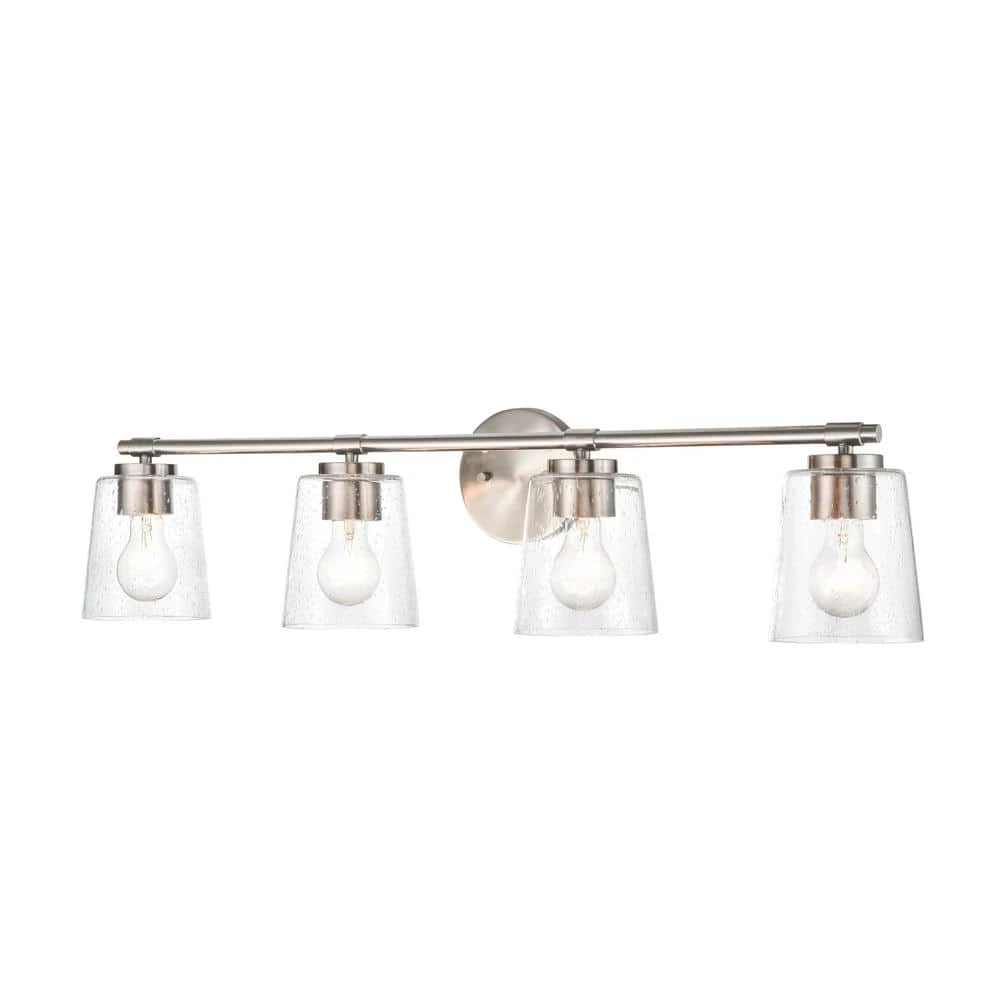 34 in. 4-Light Brushed Nickel Vanity Light by Millennium Lighting 1 34 in. 4-Light Brushed Nickel Vanity Light by Millennium Lighting