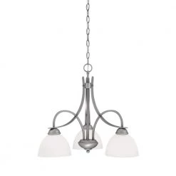 24 in. 3-Light Brushed Pewter Chandelier by Millennium Lighting