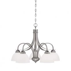 27.25 in. 5-Light Brushed Pewter Chandelier by Millennium Lighting