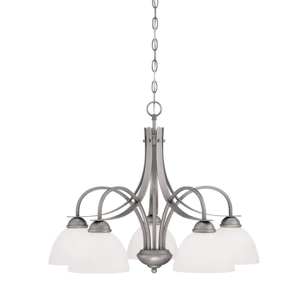 27.25 in. 5-Light Brushed Pewter Chandelier by Millennium Lighting 1 27.25 in. 5-Light Brushed Pewter Chandelier by Millennium Lighting