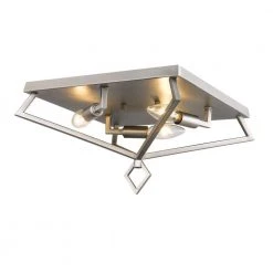 13 in. 3-Light Brushed Pewter Flushmount by Millennium Lighting