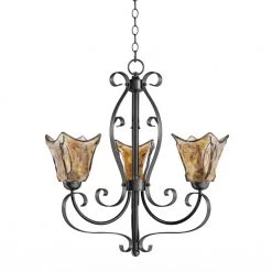 3-Light Burnished Gold Chandelier with Umber Swirl Glass by Millennium Lighting -Millennium Lighting Shop burnished gold millennium lighting chandeliers 7123 bg 40 1000