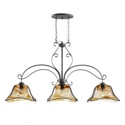 3-Light Burnished Gold Island Pendant with Umber Swirl Glass by Millennium Lighting -Millennium Lighting Shop burnished gold millennium lighting chandeliers 7223 bg 40 1000