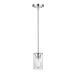 Verlana 1-Light 4.875 in. Chrome Hardwired Pendant (1-Pack) by Millennium Lighting